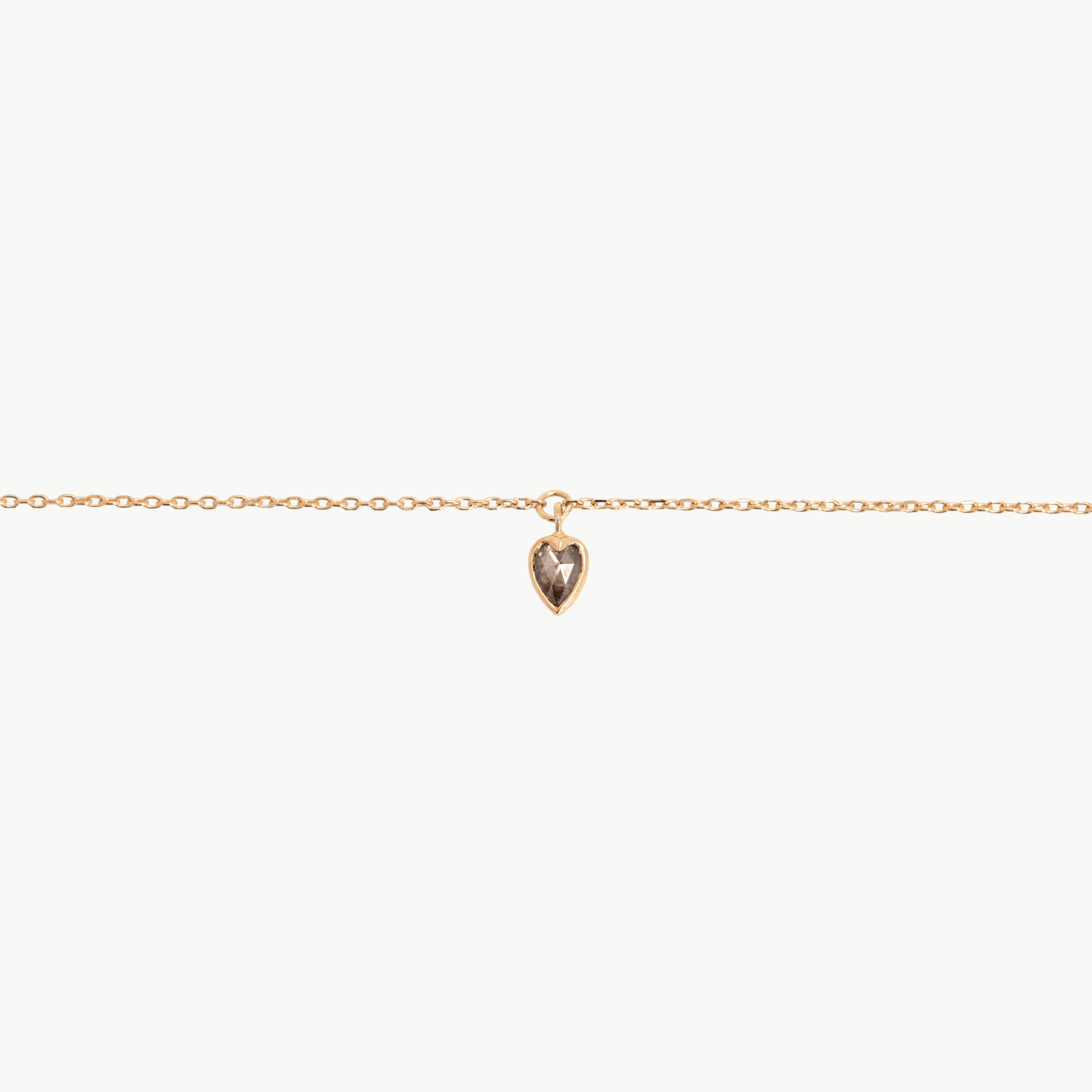 BRC-14K 14K Bracelet Fine Cable Chain with Small Rose Cut