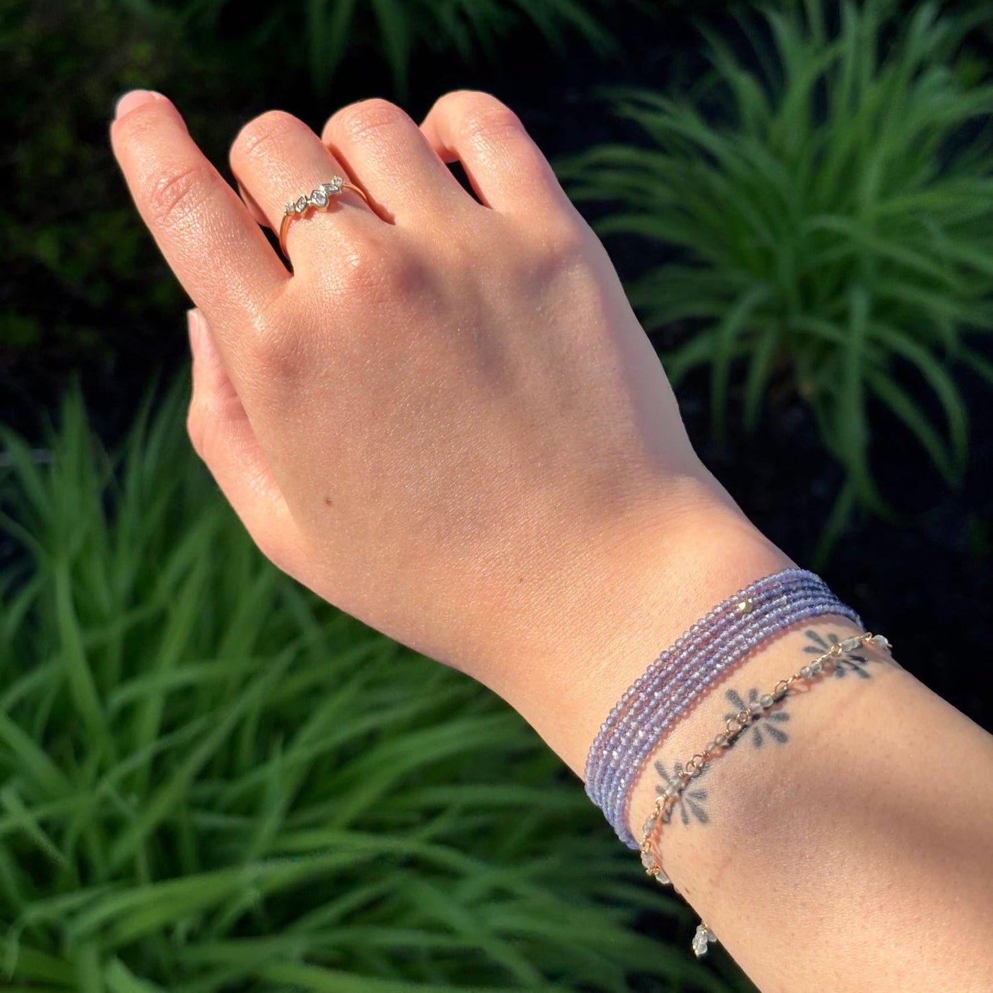 BRC-18K Iolite Wrap Bracelet & Necklace