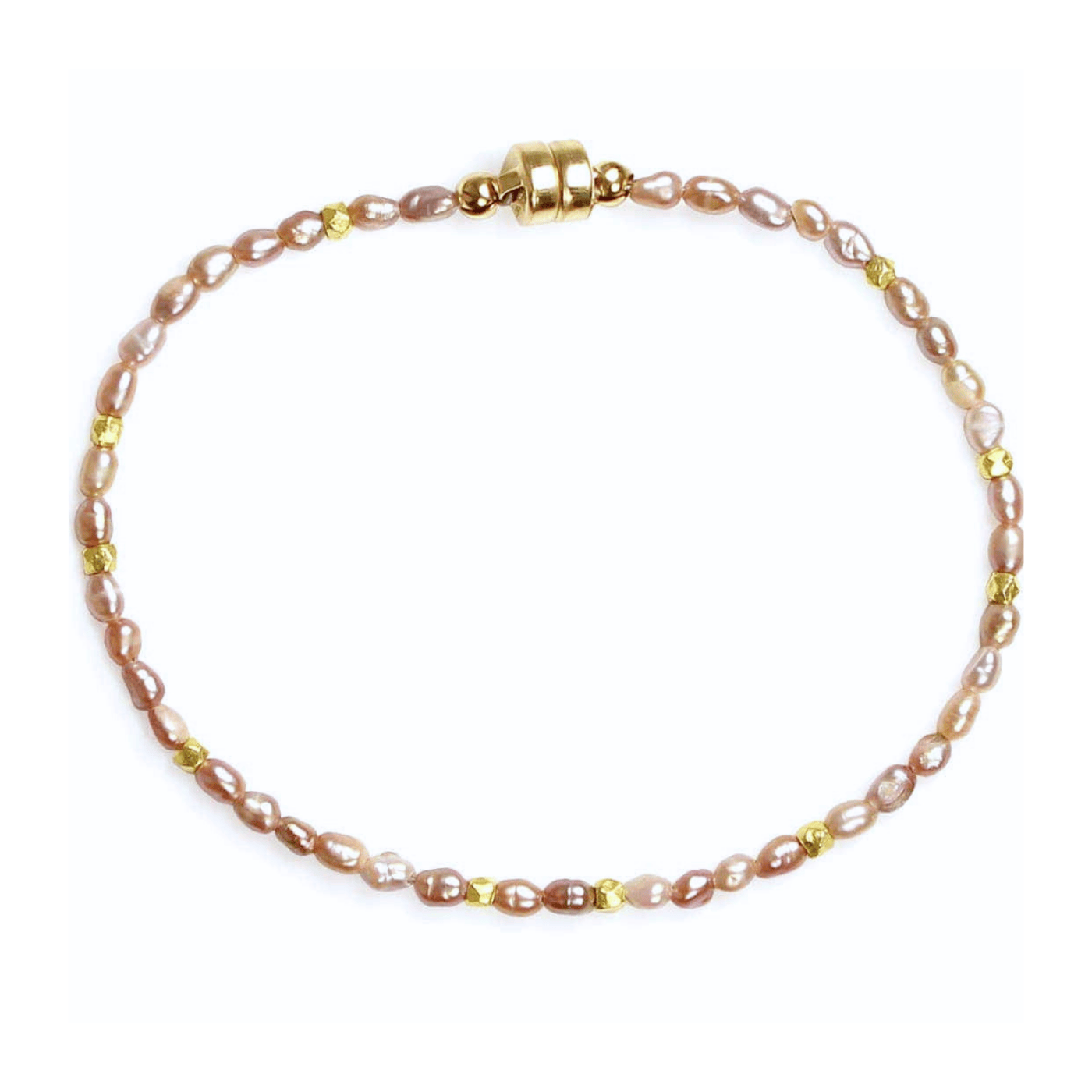 BRC-GF Pink Rice Pearl Bracelet