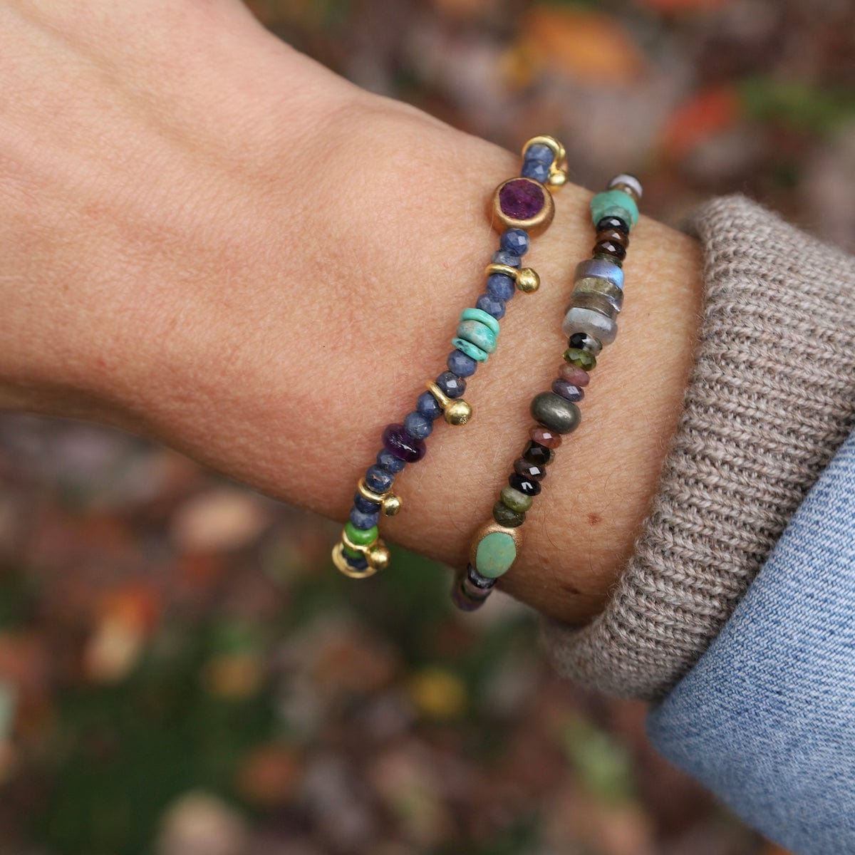 BRC-GPL 55 and Me Sapphire Gold Bracelet
