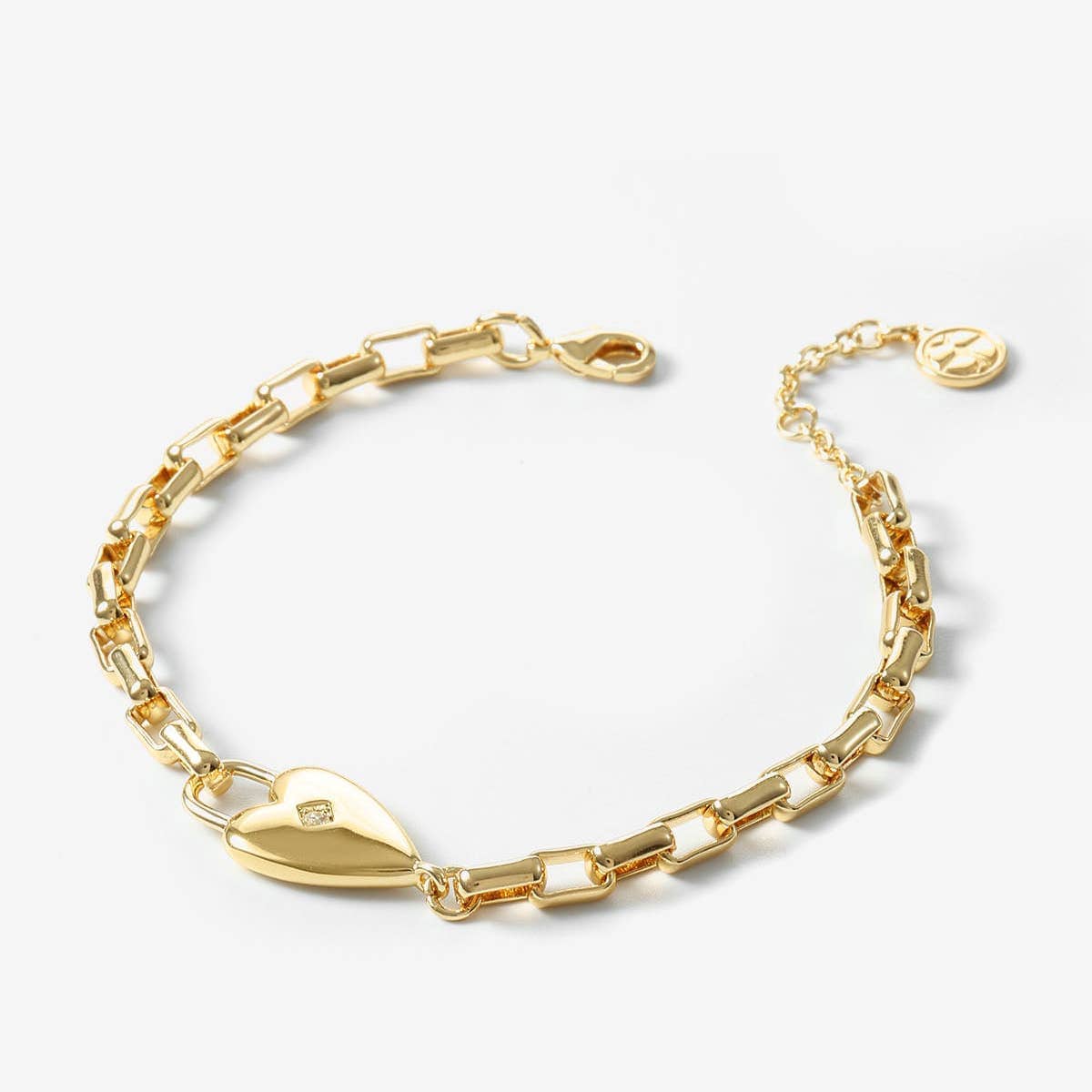 BRC-GPL Gold Plated Safe Place Heart Bracelet