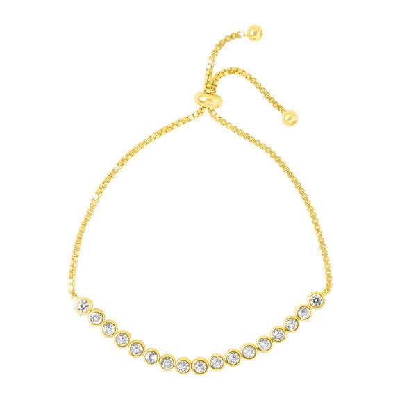 BRC-GPL Lennon Bracelet in Gold Plated Sterling Silver & CZ