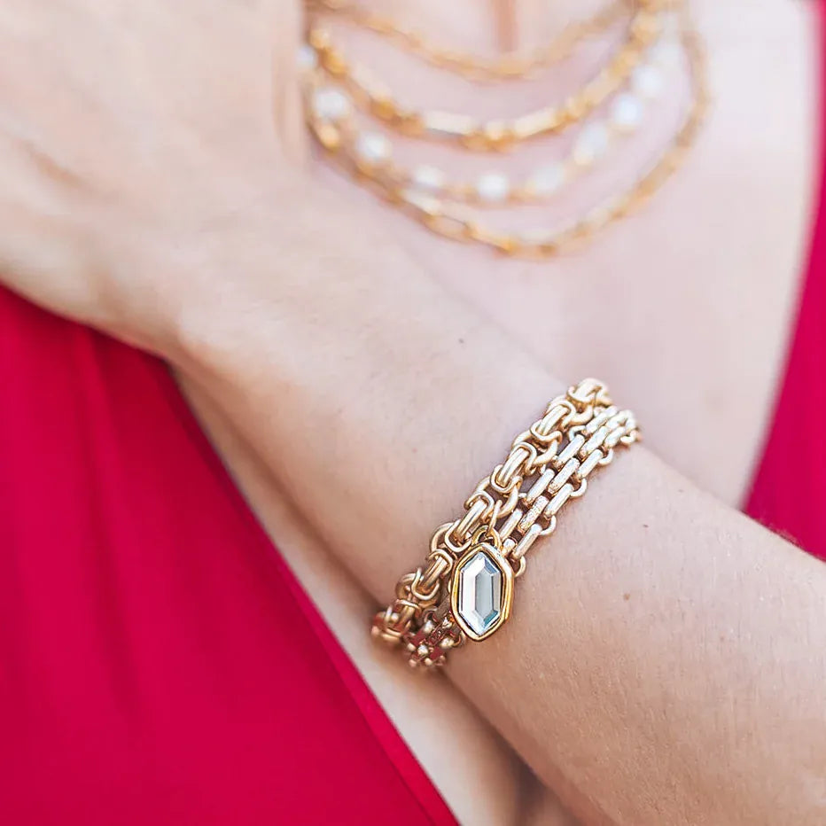 BRC-GPL Matte Gold Bracelet with Magnetic Clasp