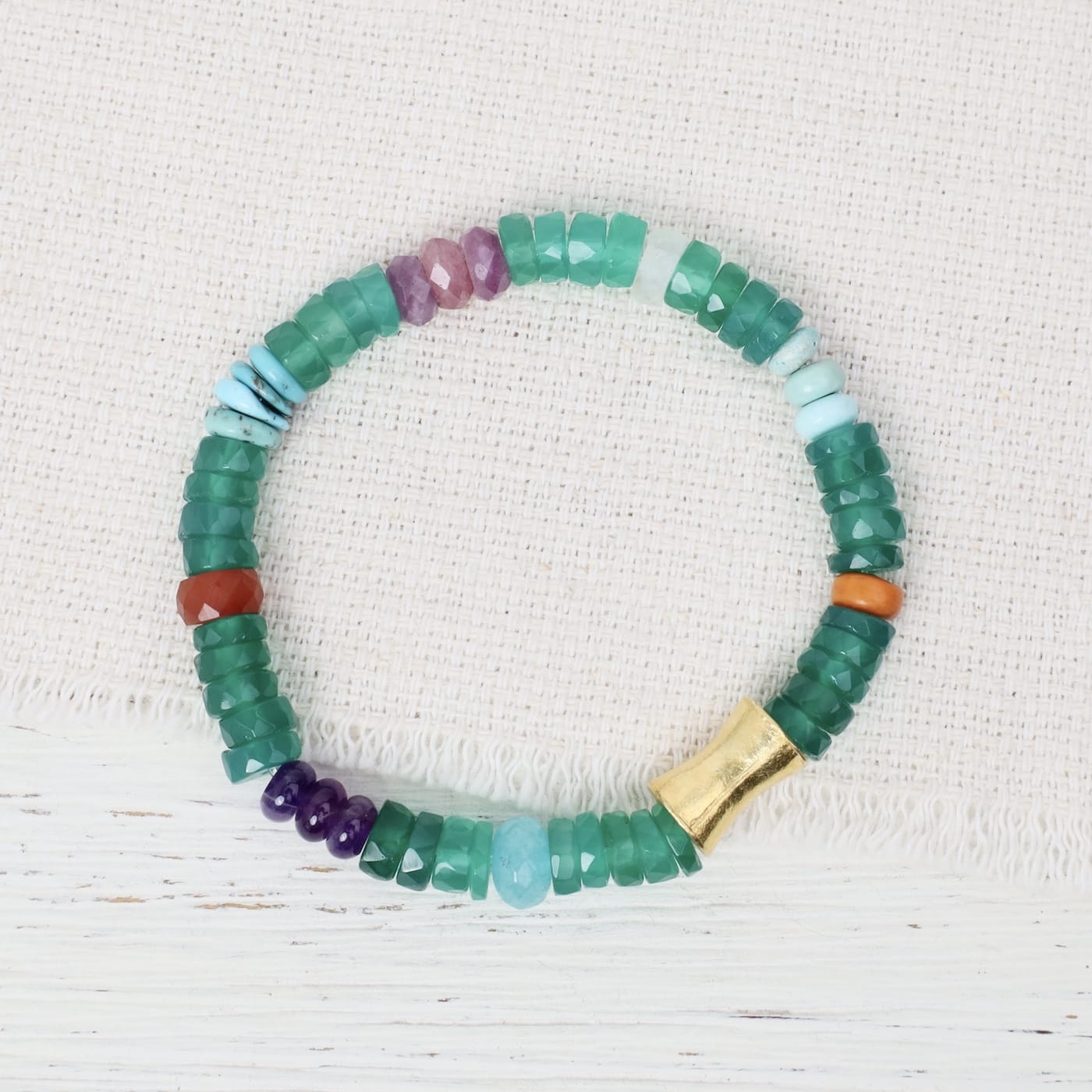 BRC Green Onyx Stretch Bracelet