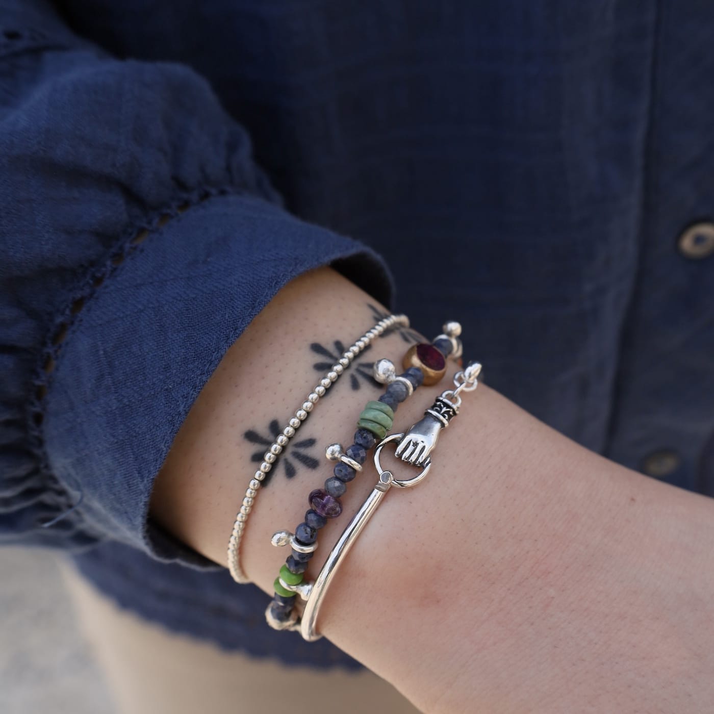 BRC "Never Let Go" Sterling Bangle