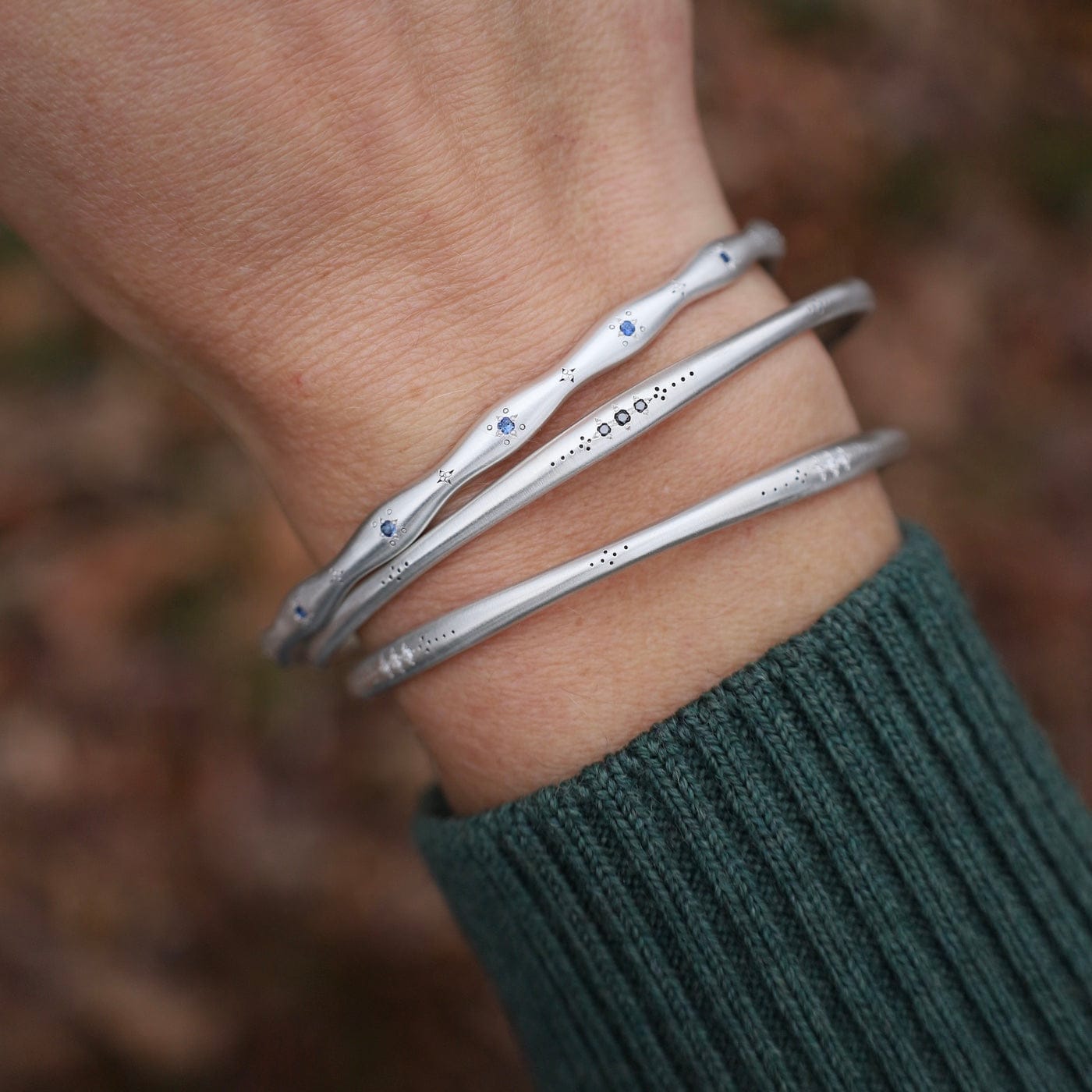 BRC Organic Nostalgia Bangle with Black Biamond