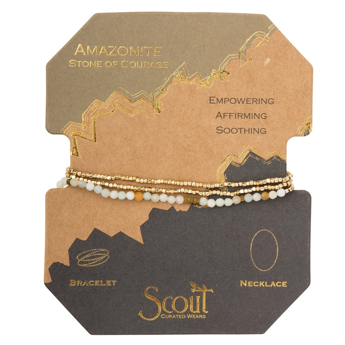 BRC Scout Delicate Amazonite Wrap Bracelet and Necklace