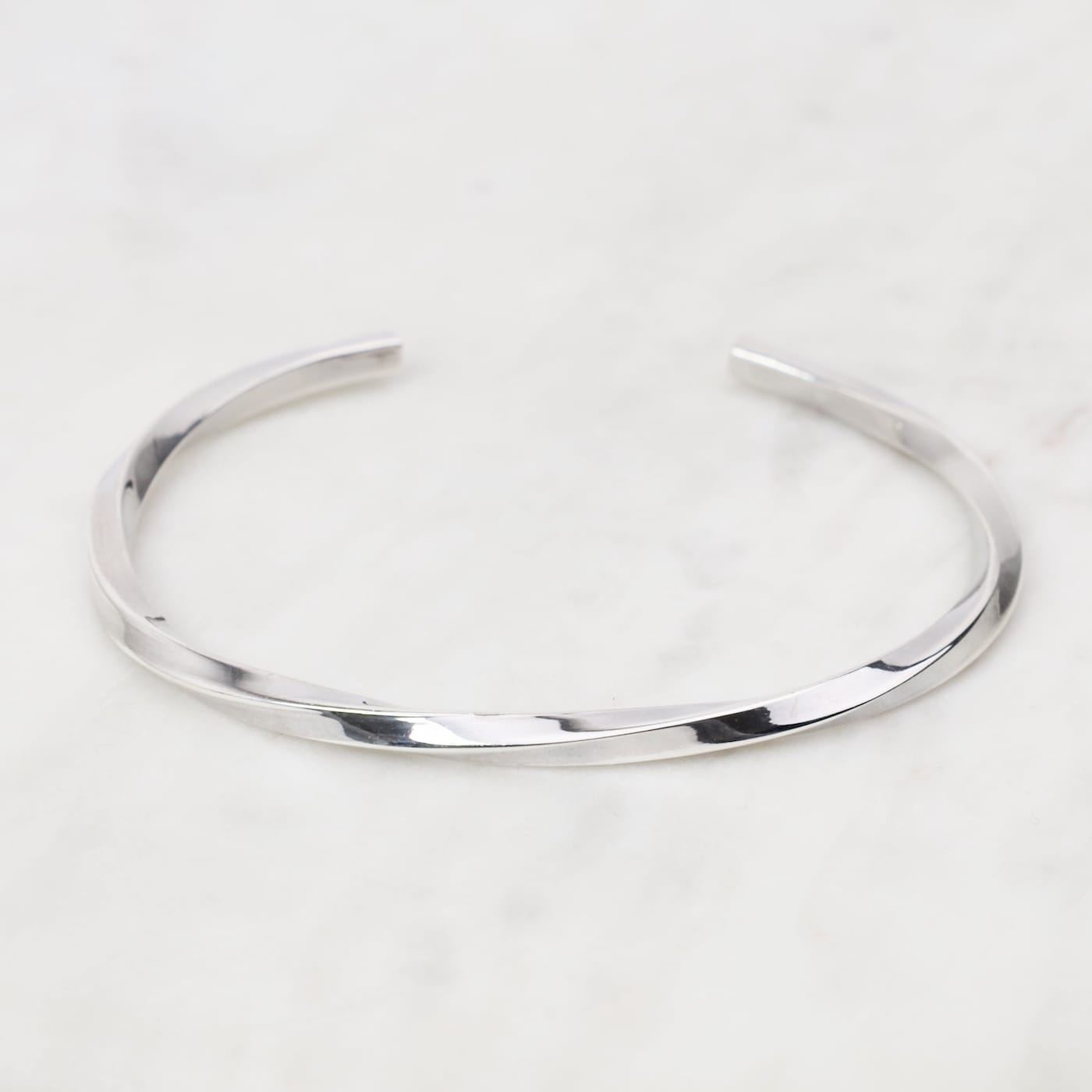 BRC Sterling Silver Spiraled Square Cuff