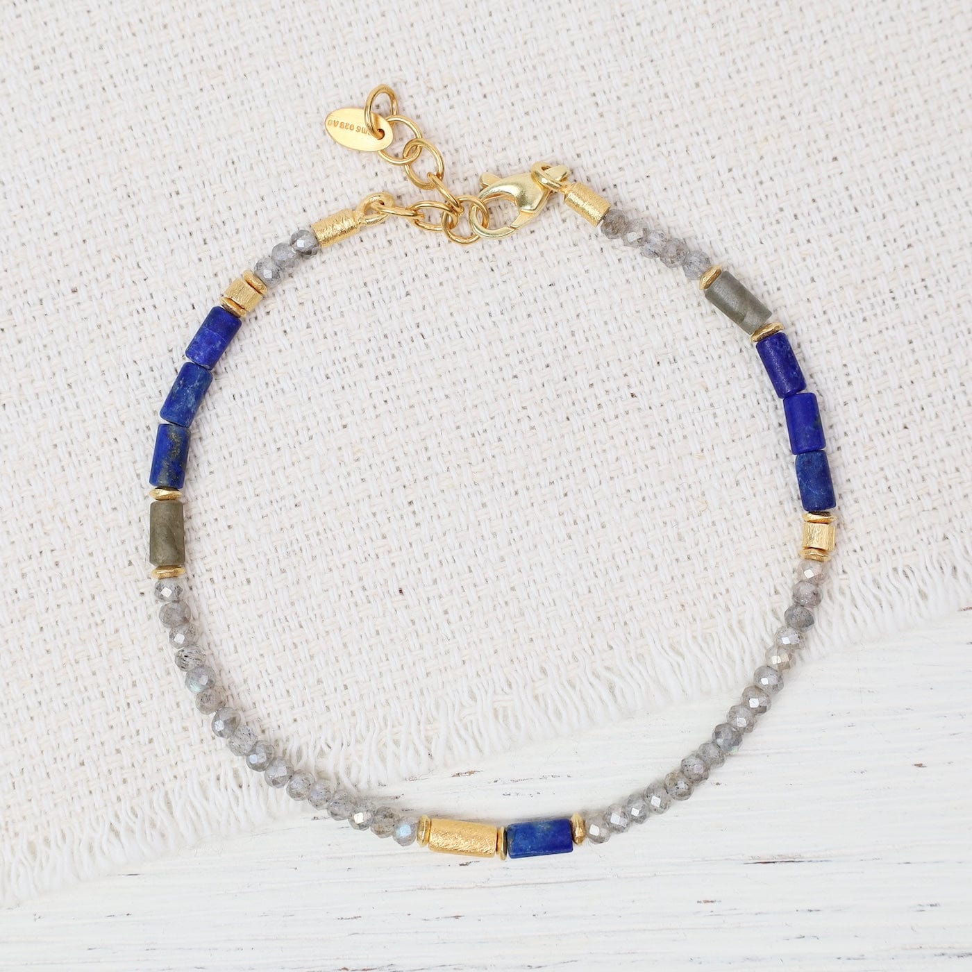 BRC-VRM Labradorite and Lapis Bracelet