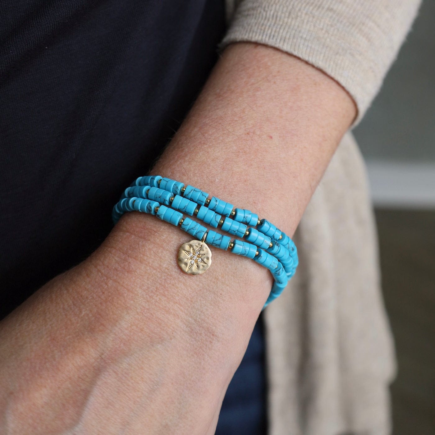 BRC-VRM Turquoise Starburst Pendant Bracelets