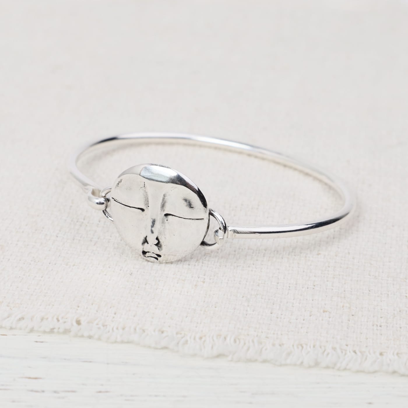 BRC Zen Moon Sterling Silver Bangle