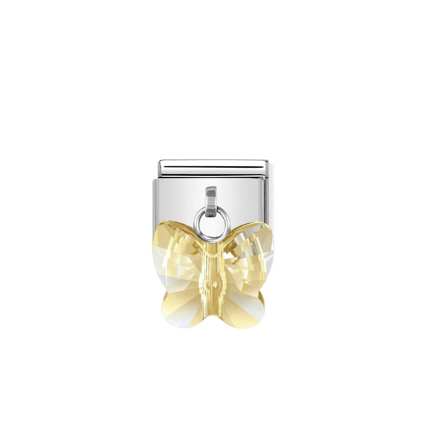 CHM Classic Dangle Gold Crystal Butterfly Composable Link
