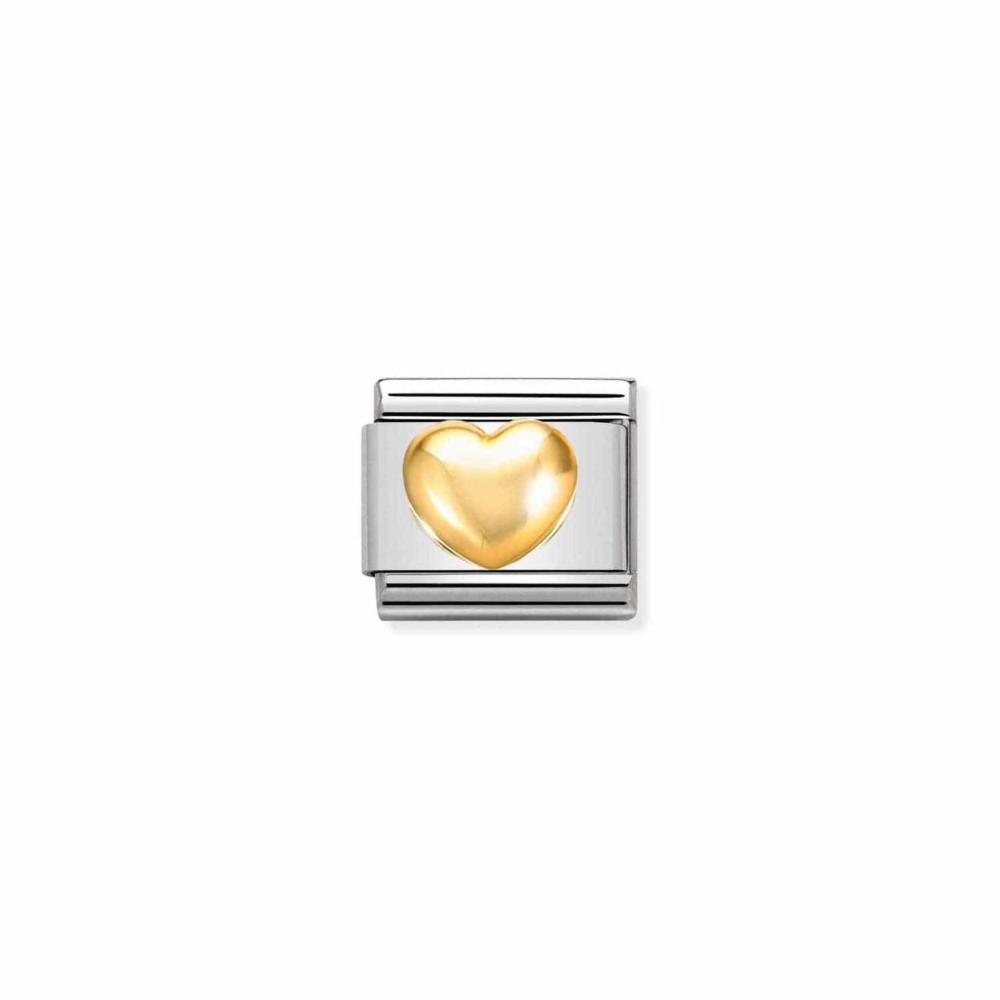 CHM Classic Gold Puffy Heart Composable Link