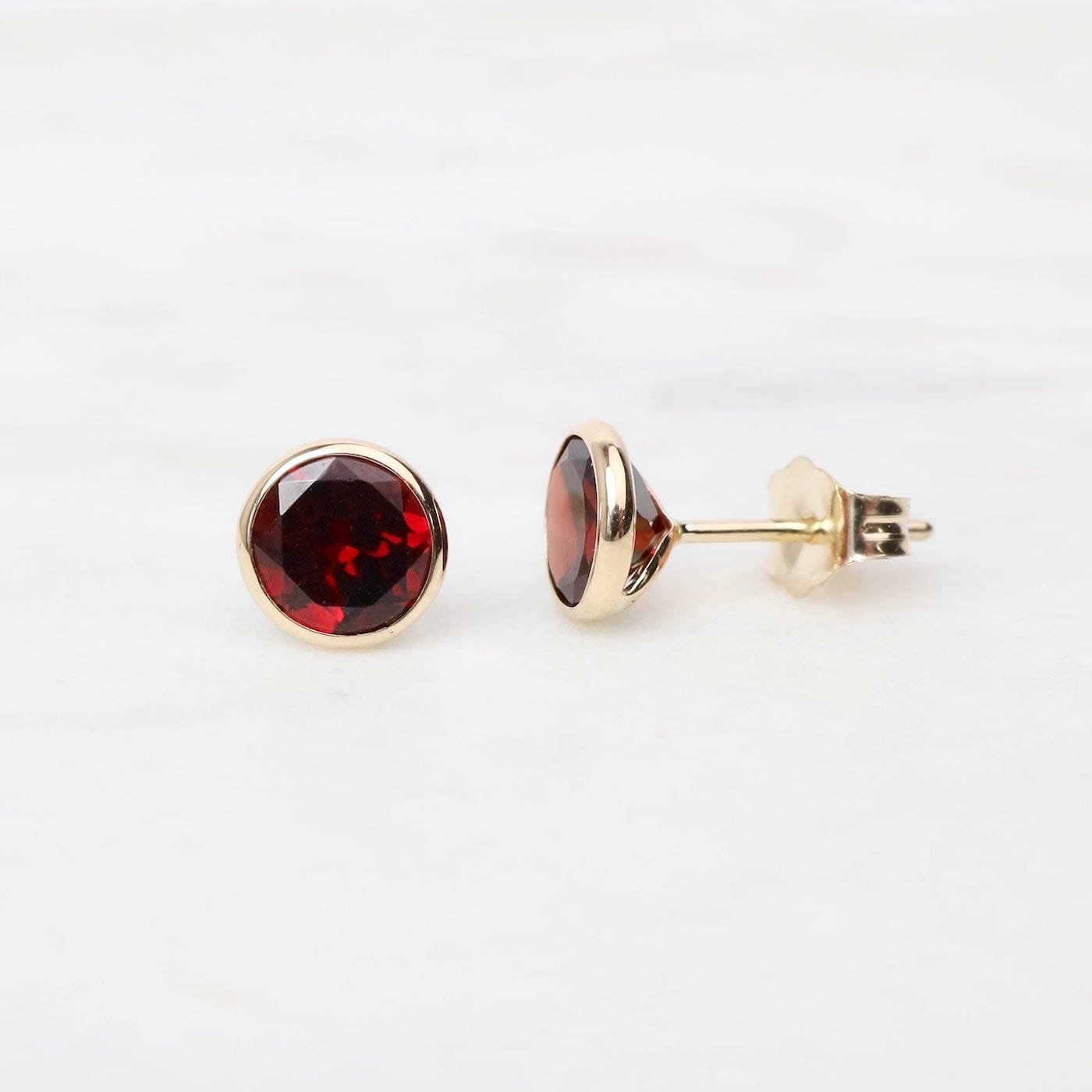 EAR-14K 14k Garnet Martini Stud Earrings