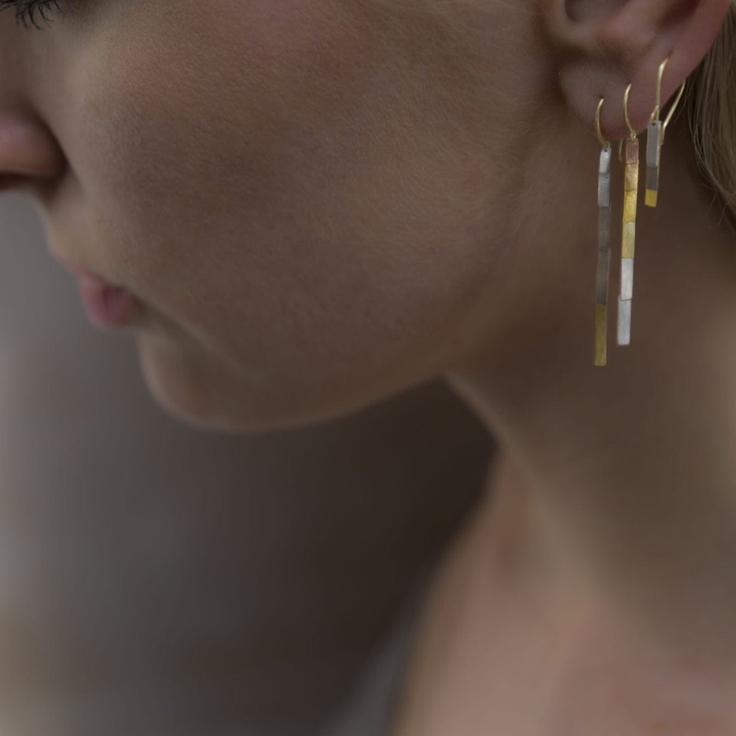 EAR-18K Rainbow Gold Sunset Earrings