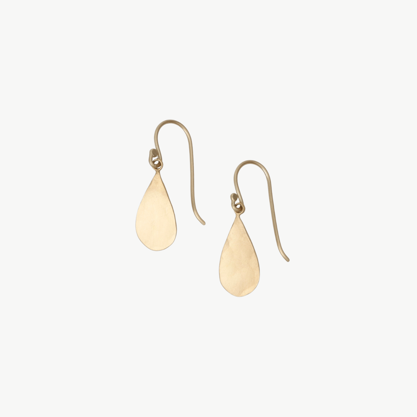 EAR-22K 22k Hammered Teardrop Earrings