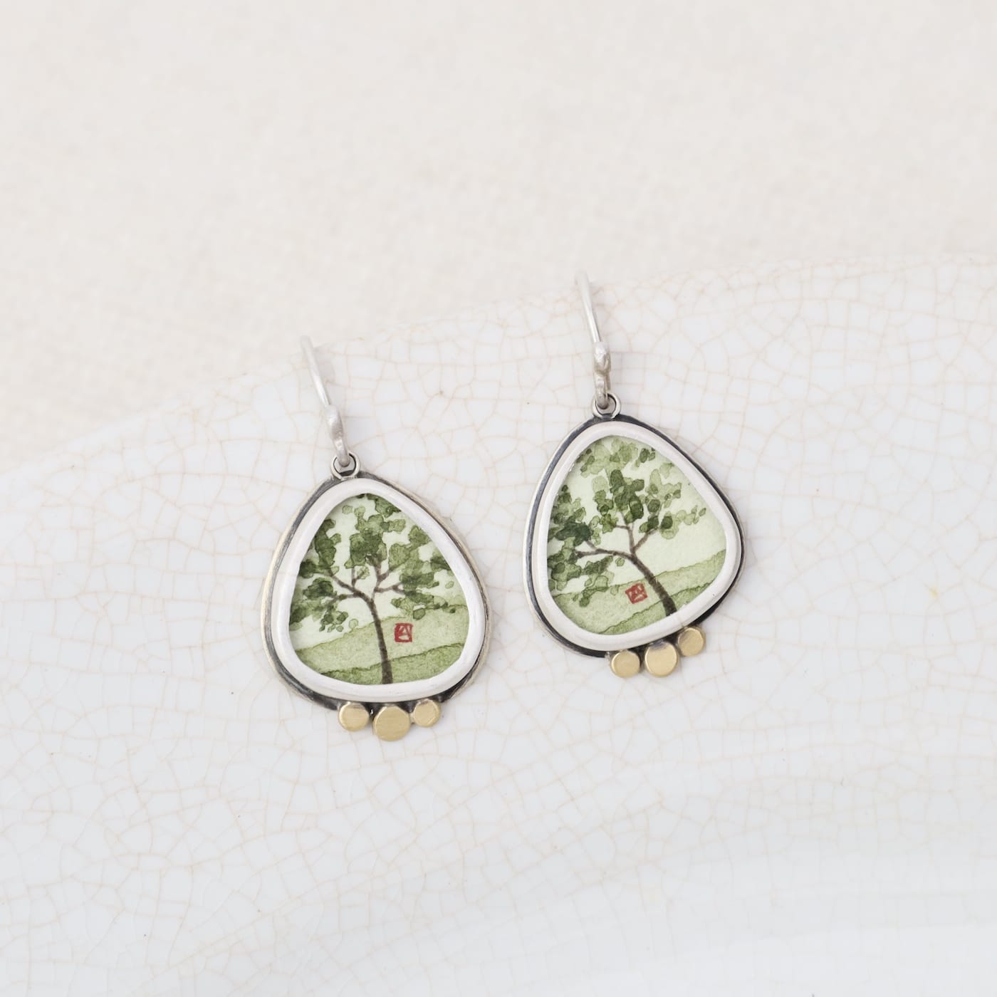 EAR-22K Organic Spring Maple Earrings
