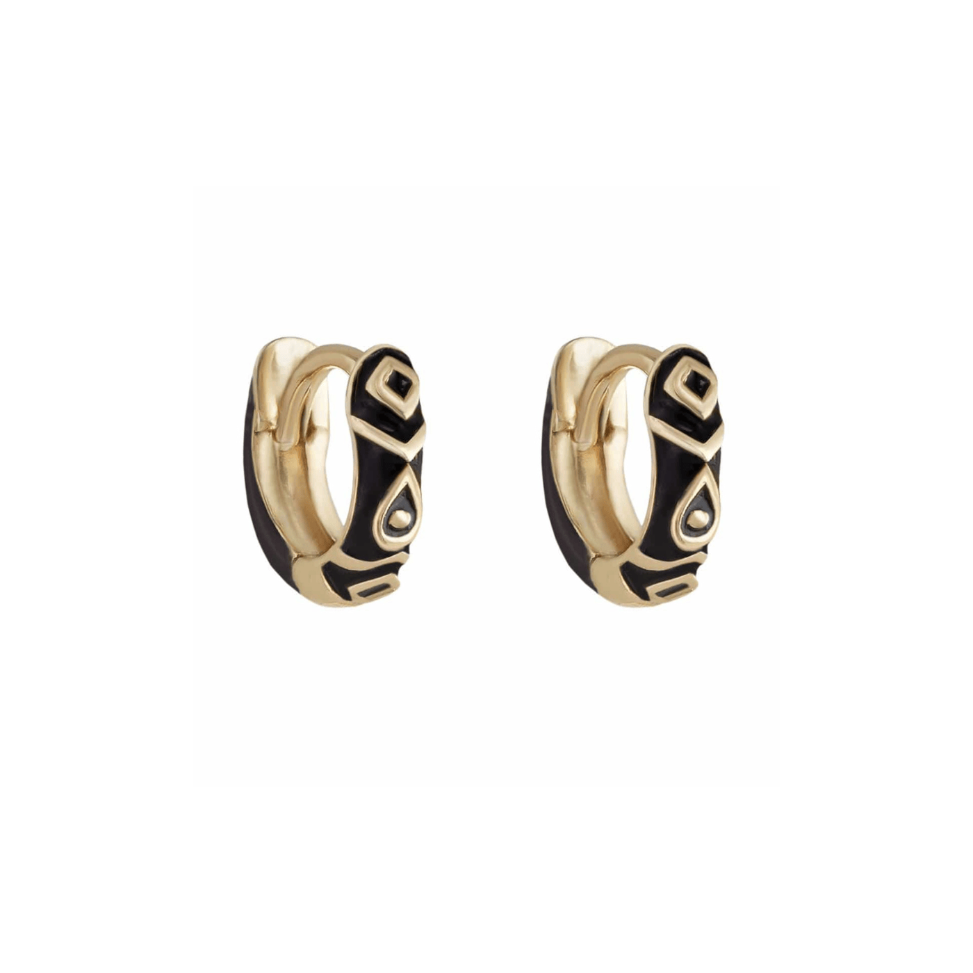 EAR-9K Mini Dala Enamel Huggies 2.2 - Black