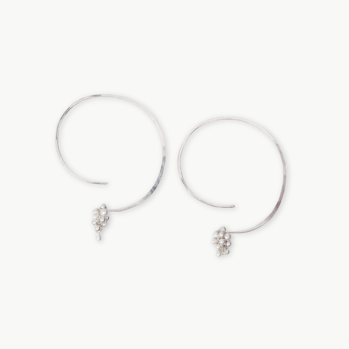 EAR Extra Small Silver Soft Hoops