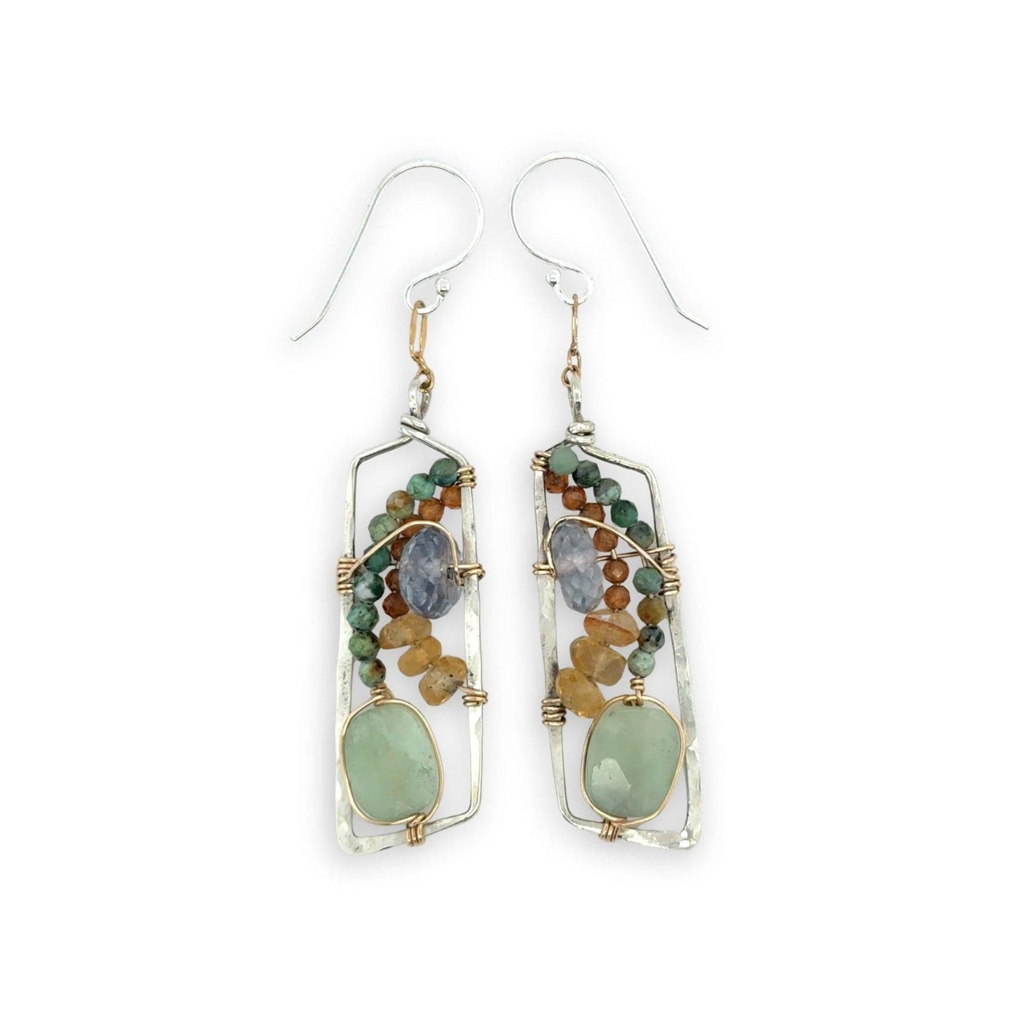 EAR Gemstone Parallelogram Earrings