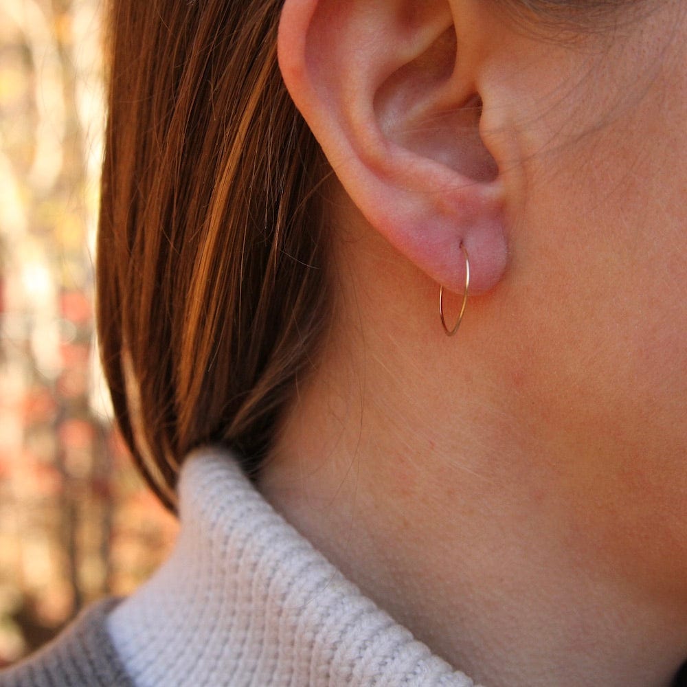 EAR-GF Small 15mm Gold Filled Flat Hoop