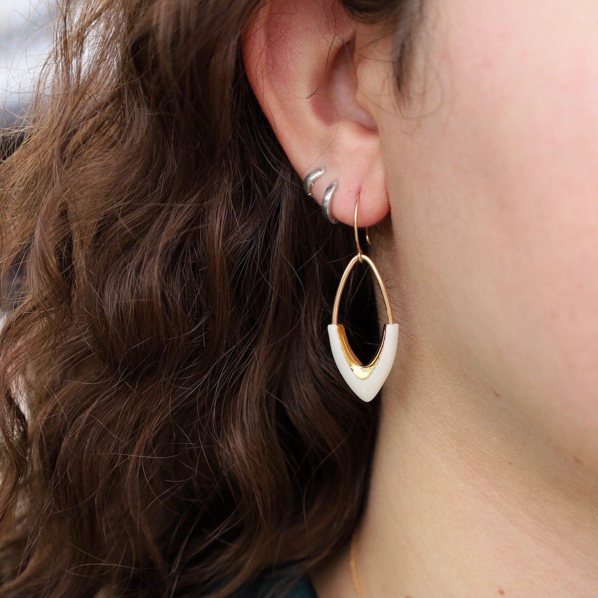 EAR-GF White Marquise Earrings