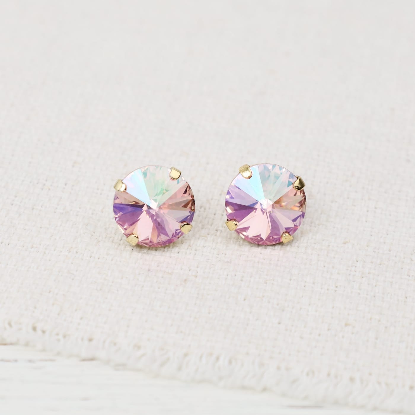 EAR-GPL Light Rose Glimmer Candy Crush Basics Stud Earrings