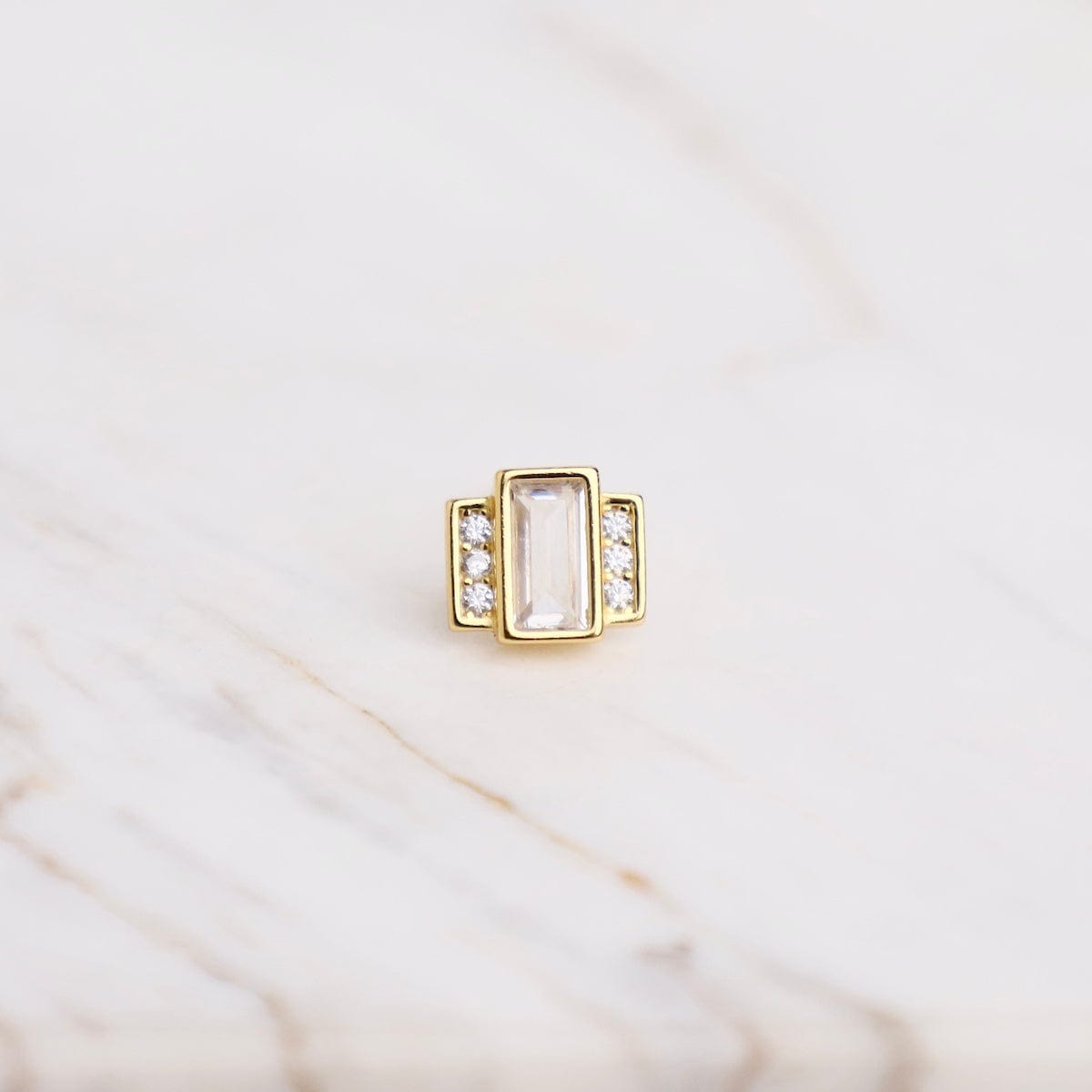 EAR-GPL single earring, 925 silver plated with 18kt gold