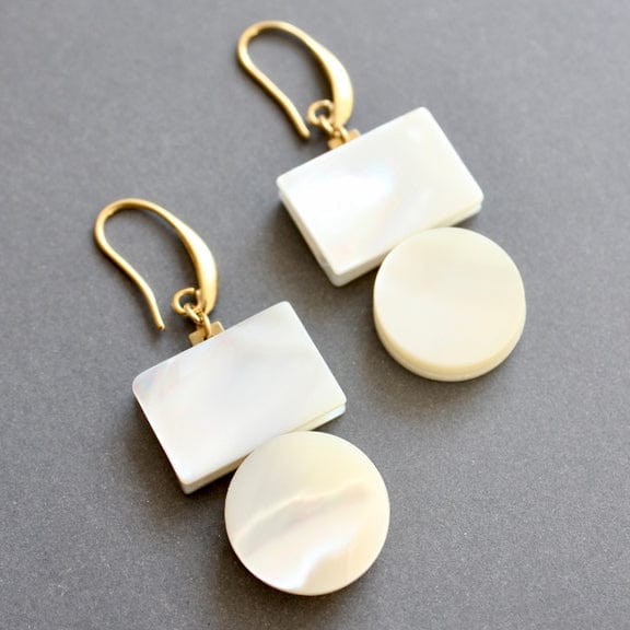 EAR-JM Mother-Of-Pearl Geometric Earrings