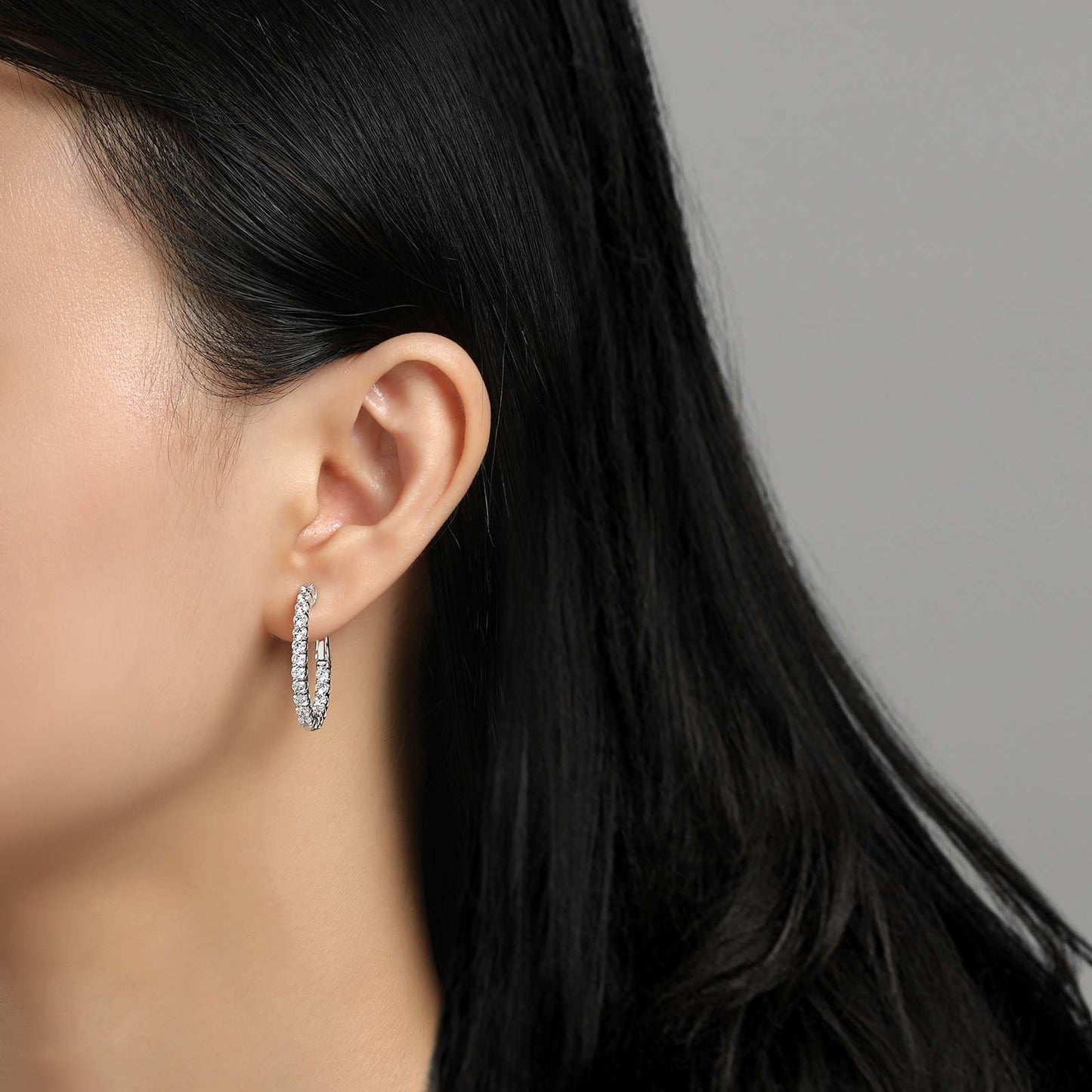 EAR-PPL Oval Hoop Earrings