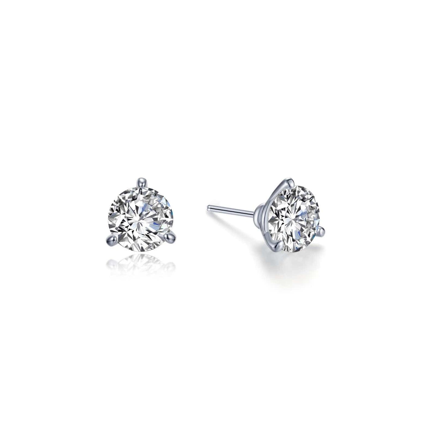 EAR-PPL Three Prong 0.5 CTW Martini Stud Earrings