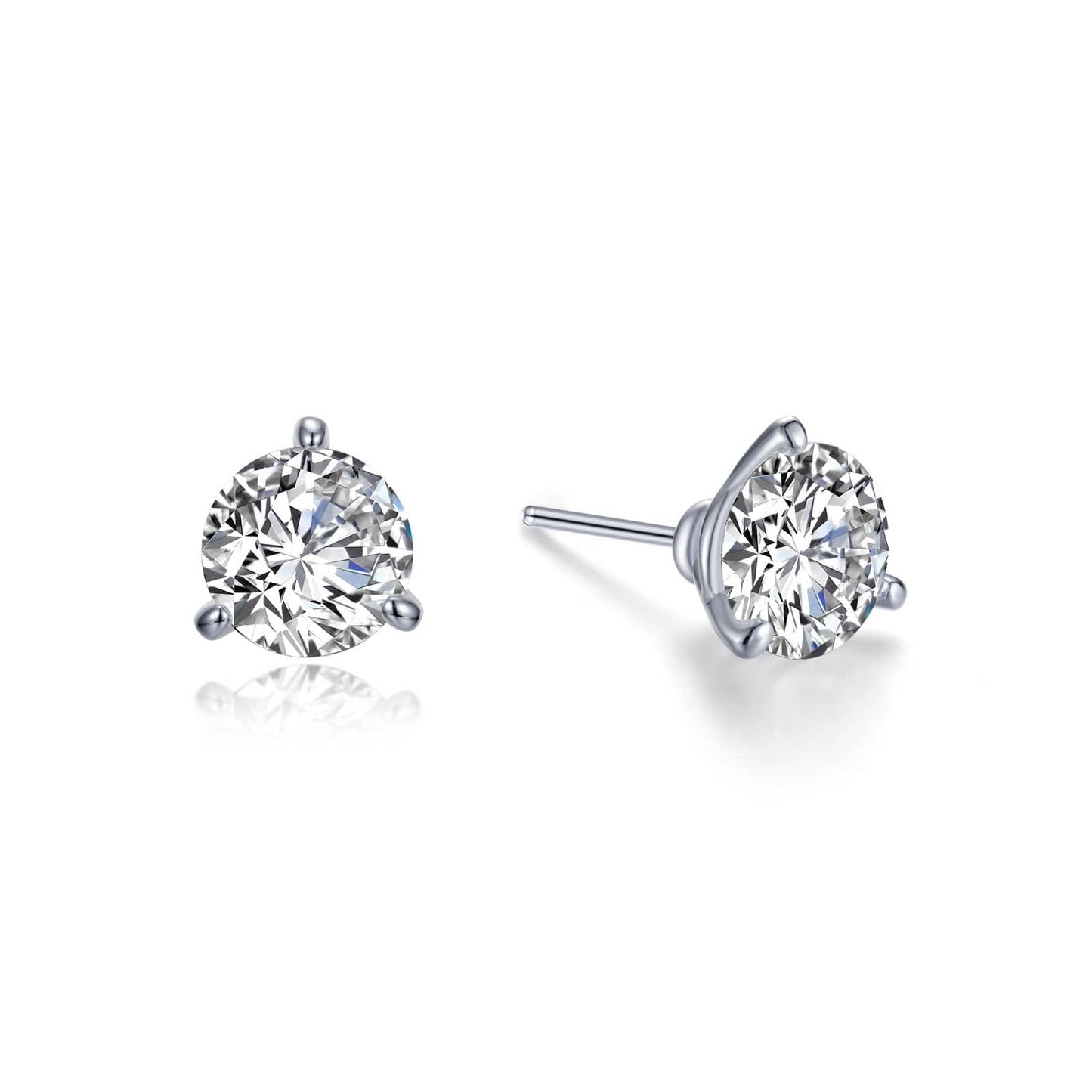 EAR-PPL Three Prong 2 CTW Diamond Martini Stud Earrings
