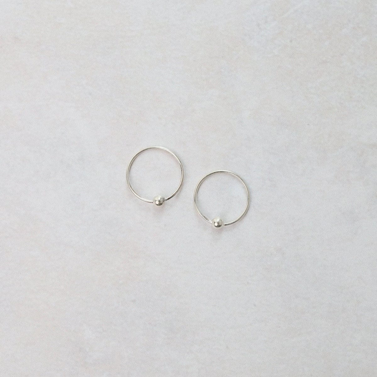 EAR Sterling Silver 14mm Sleeper Hoop with 2mm Ball