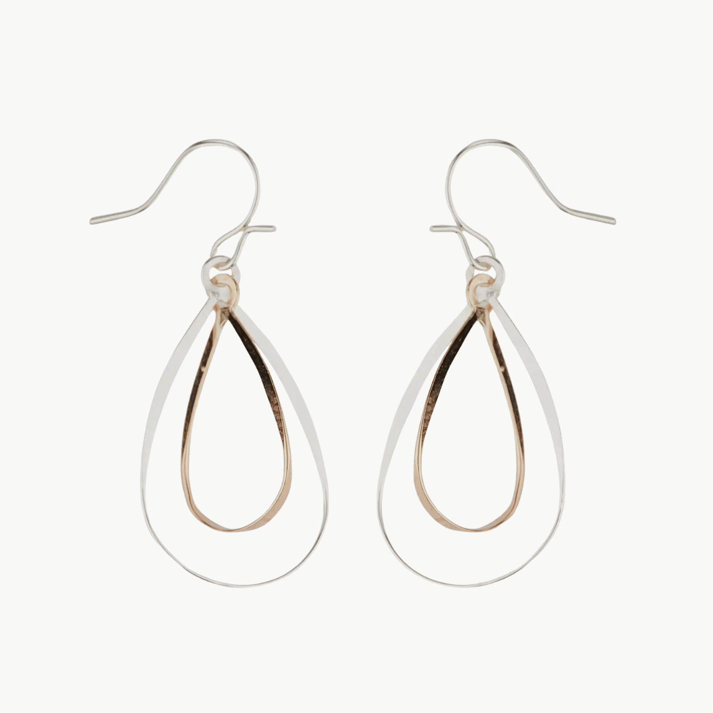 EAR Sterling Silver & Gold Filled Ribbon Loop Earrings