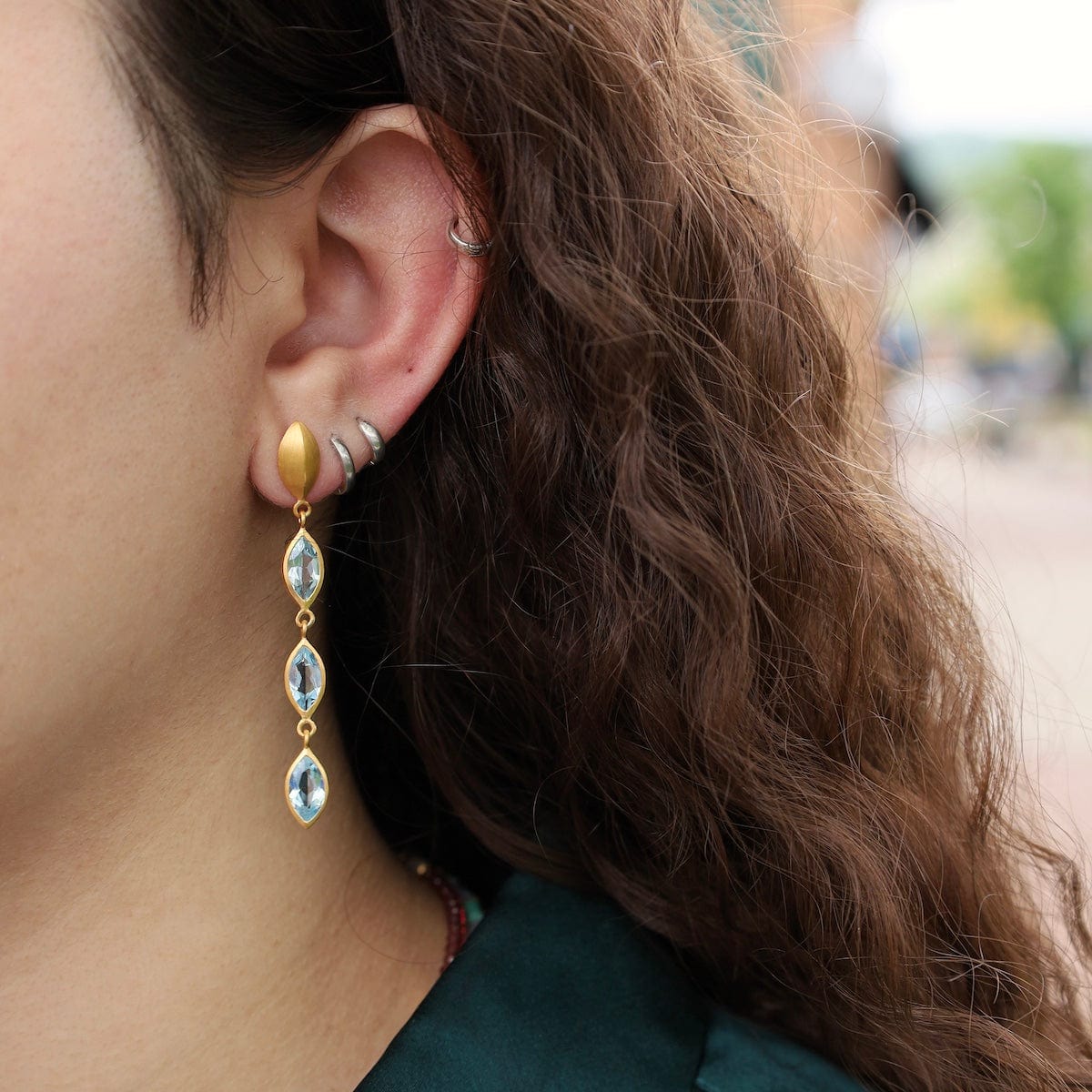 EAR-VRM Bliss Sky Blue Topaz Drop Earrings