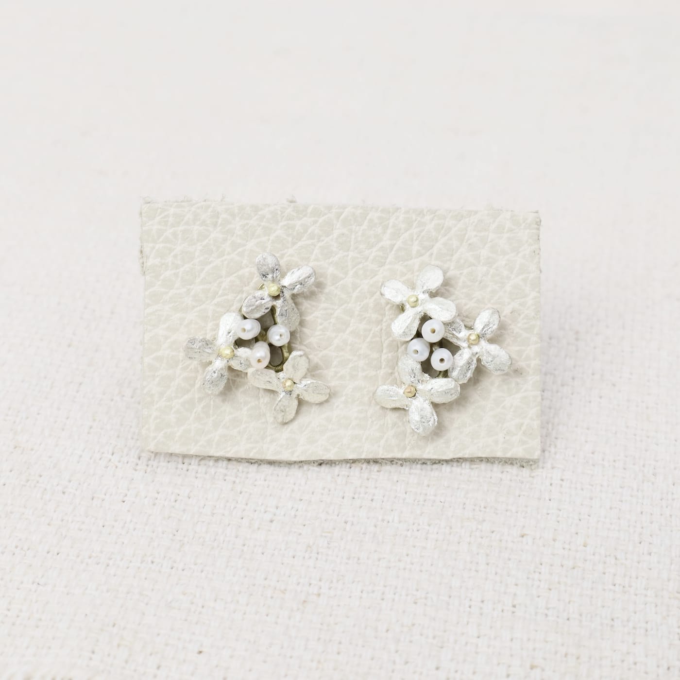 EAR White Hydrangea Post Earrings