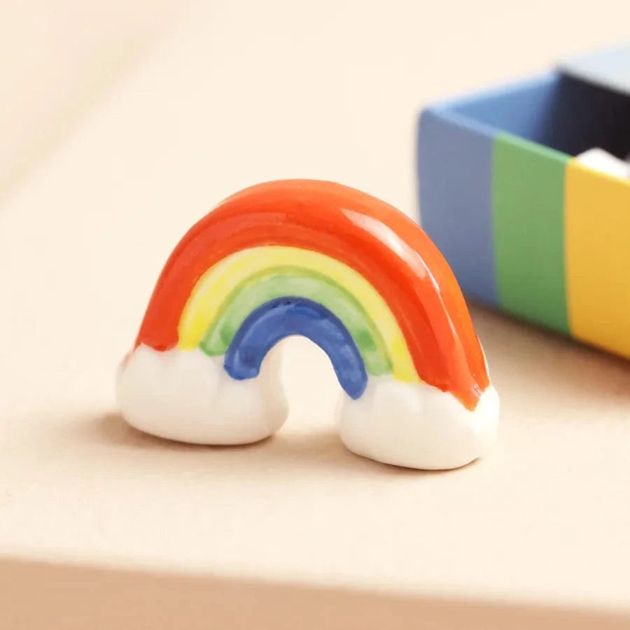 GIFT Tiny Matchbox Ceramic Token Rainbow