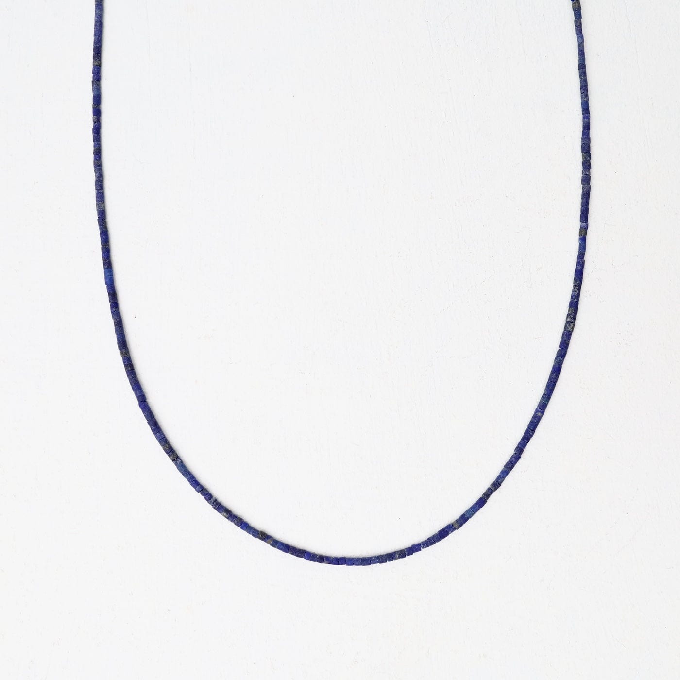 NKL 1.5mm Simple Stone Necklace 16.5 -17.5" - Lapis