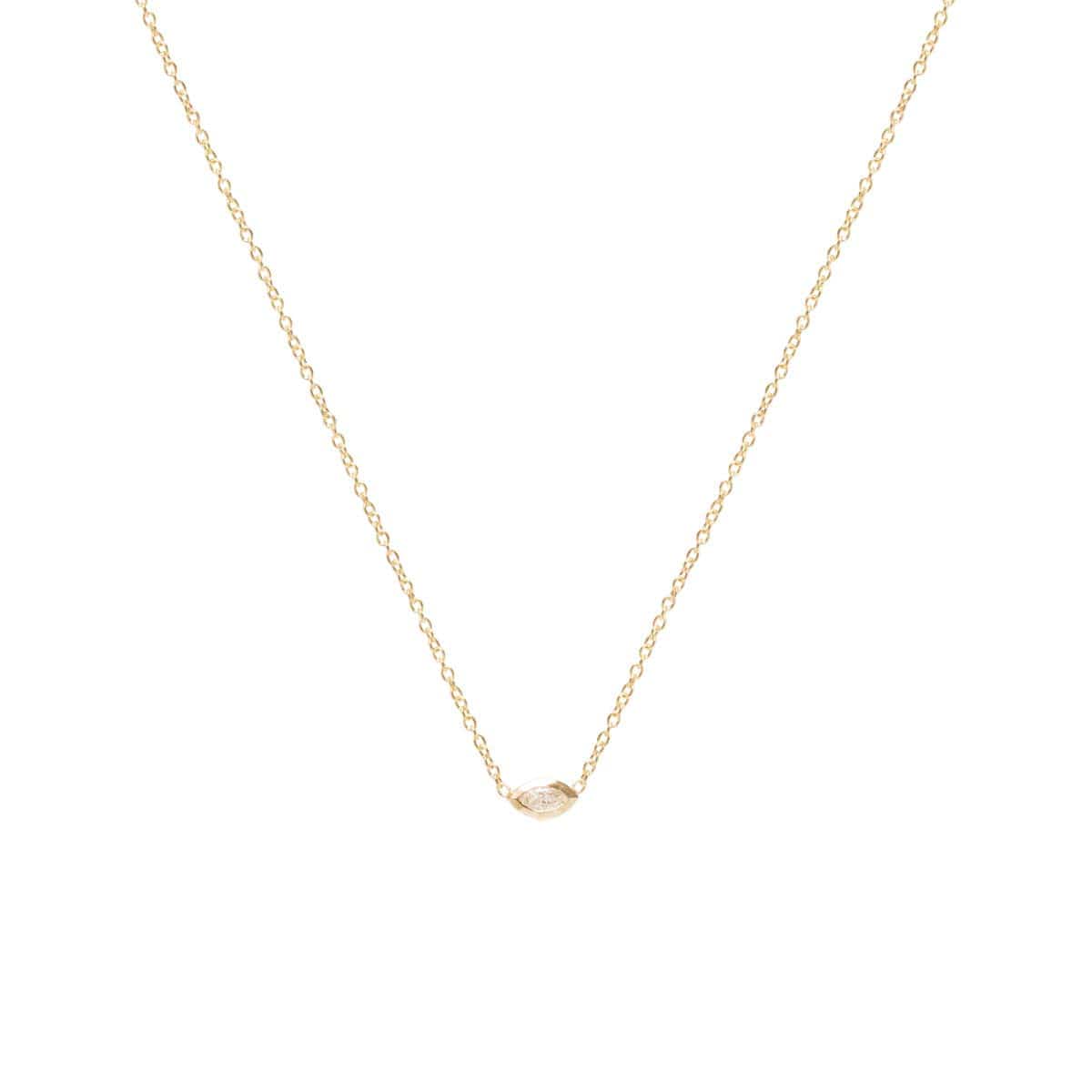 NKL-14K 14k Gold Small Marquise Diamond Necklace