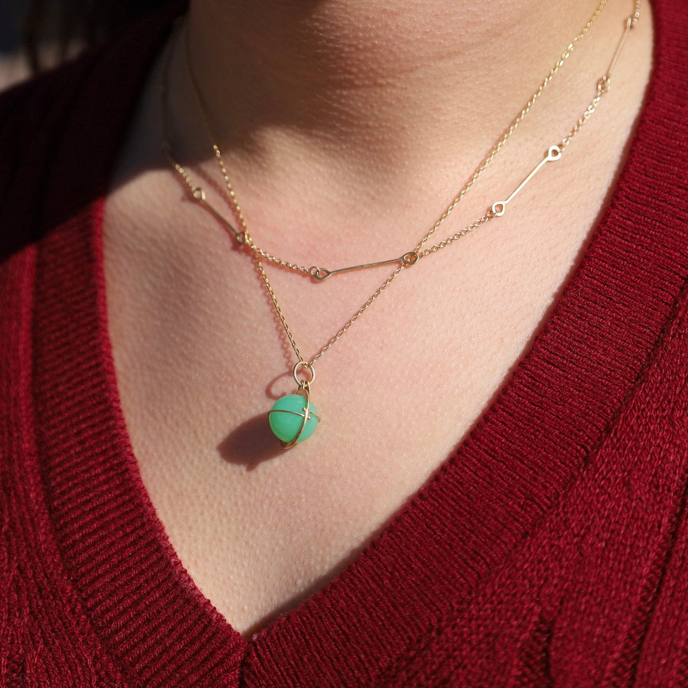 NKL-14K Hammered Link and Cable Chain