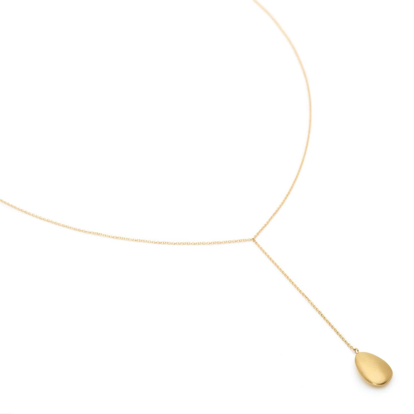 NKL-18K 18K Gold Petal Lariat Necklace