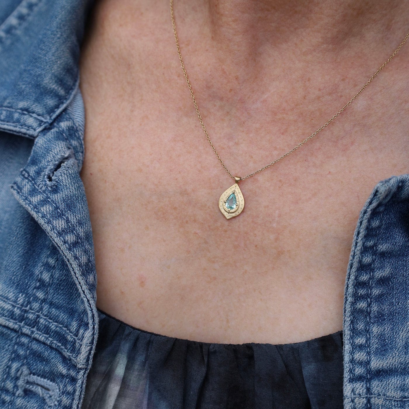 NKL-18K One of a Kind Paraiba Tourmaline Drops of Happines