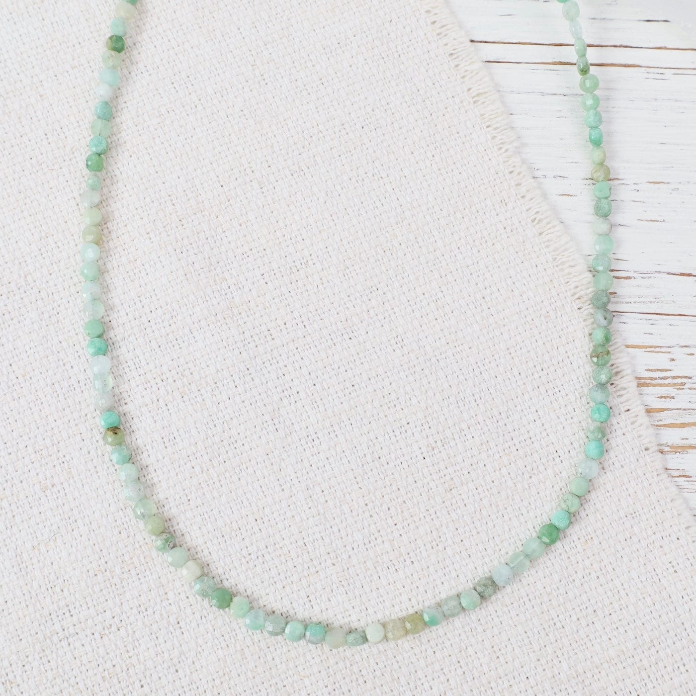 NKL Amazonite Coin Simple Stone Necklace