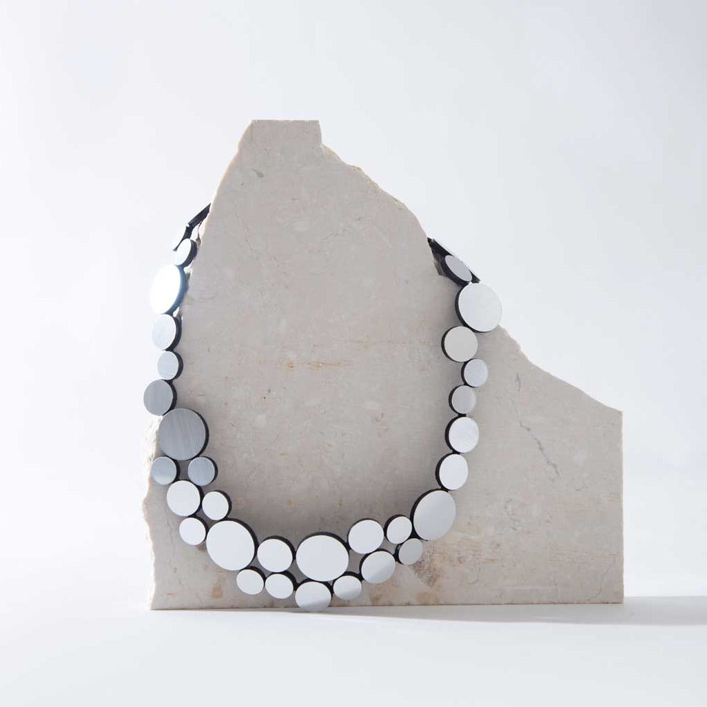 NKL Fizz Absrtaction Necklace Silver