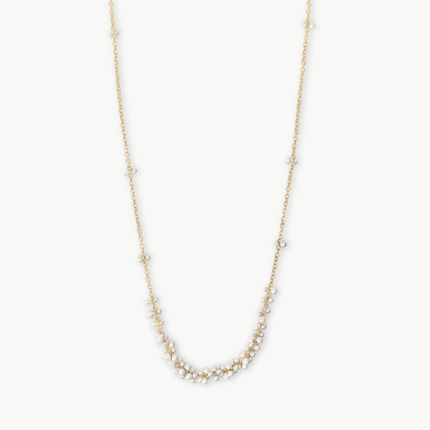NKL-GF Gold Filled & Silver Clustered Wisteria Necklace