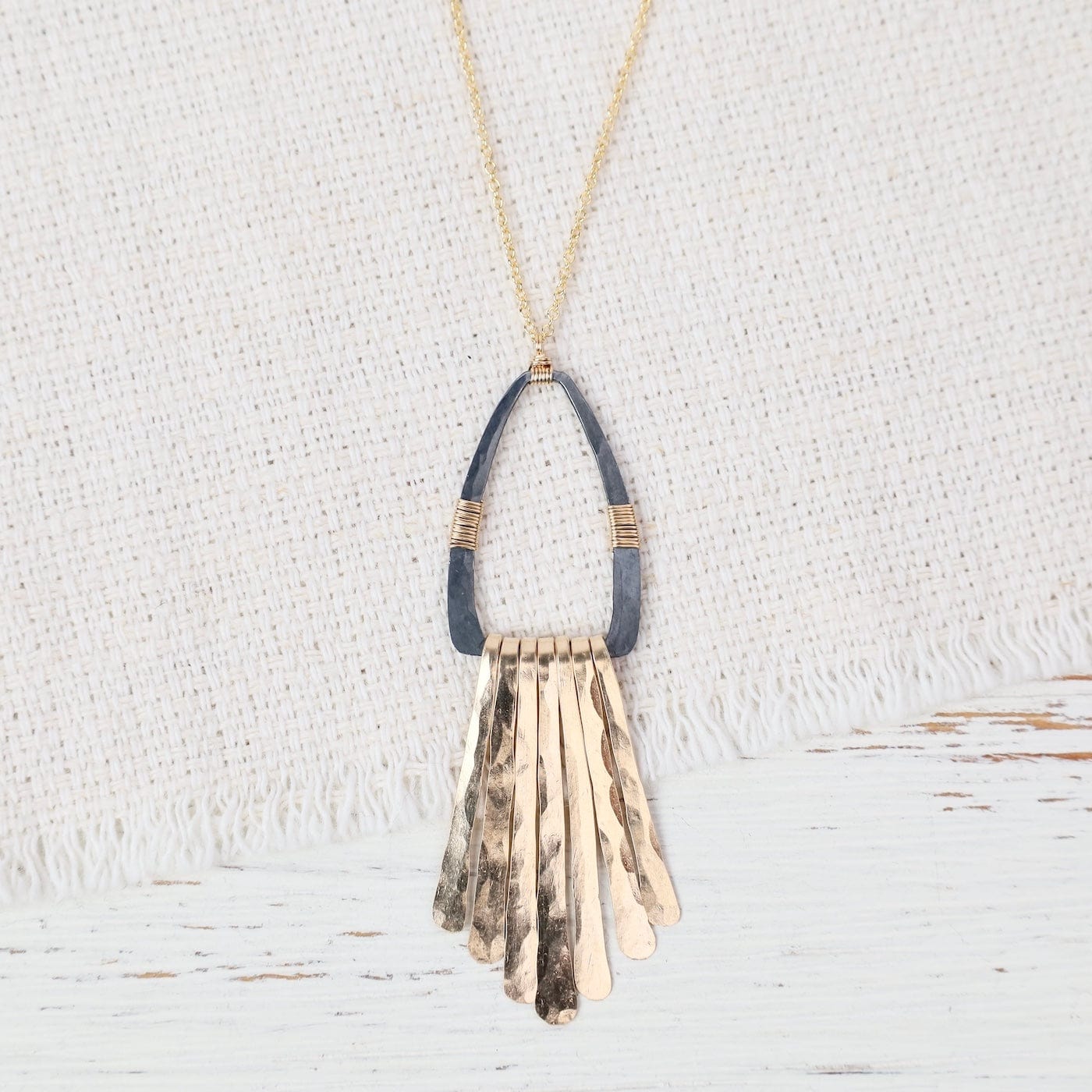 NKL-GF Long Triangle Tab Necklace