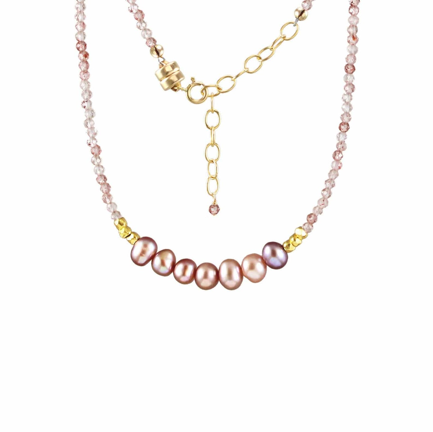 NKL-GF Seven Pink Pearl Necklace