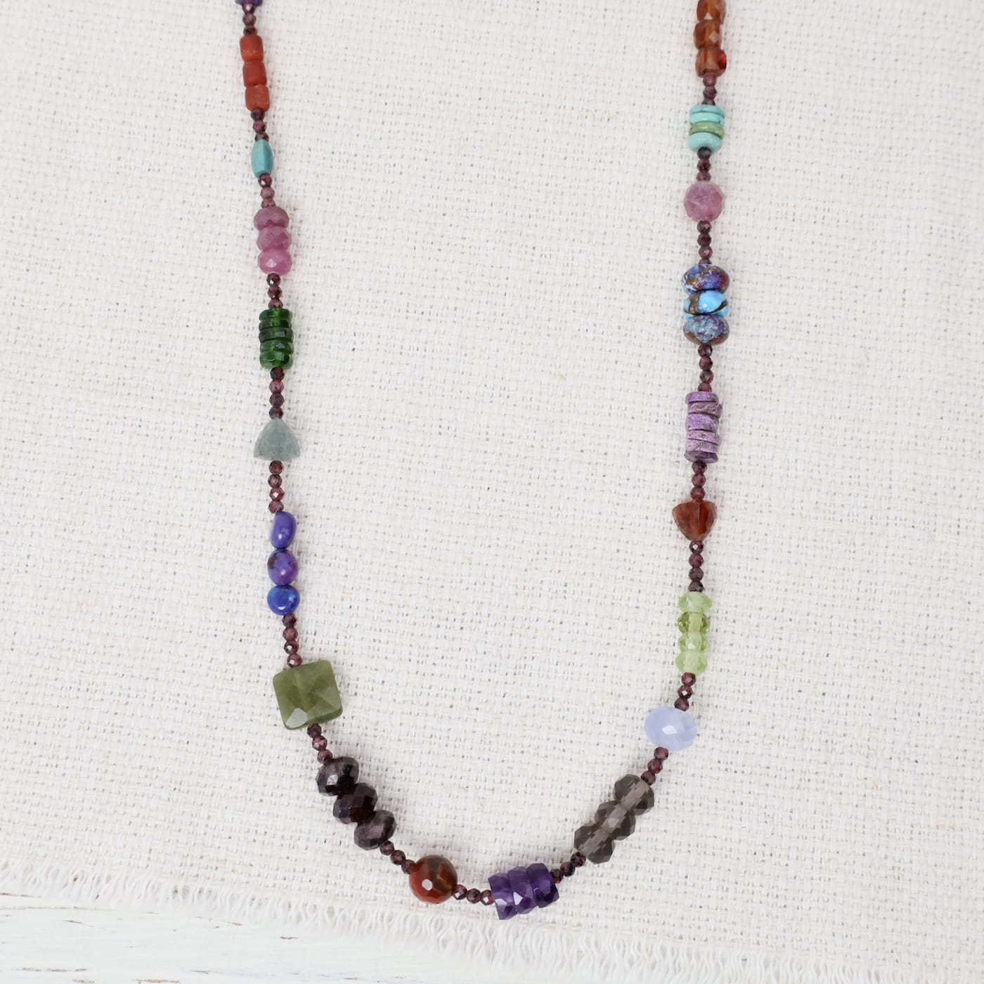 NKL-GF The Garnet Hodgepodge Necklace