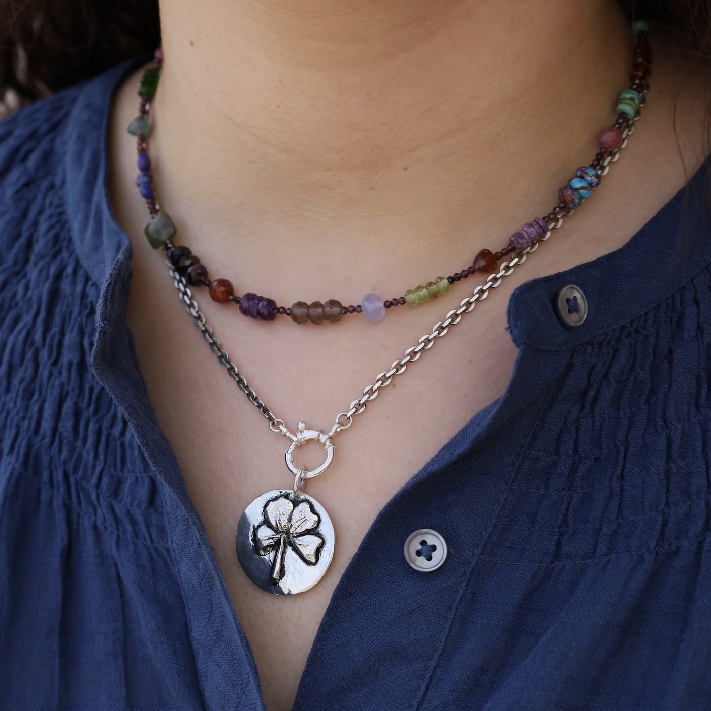 NKL-GF The Garnet Hodgepodge Necklace