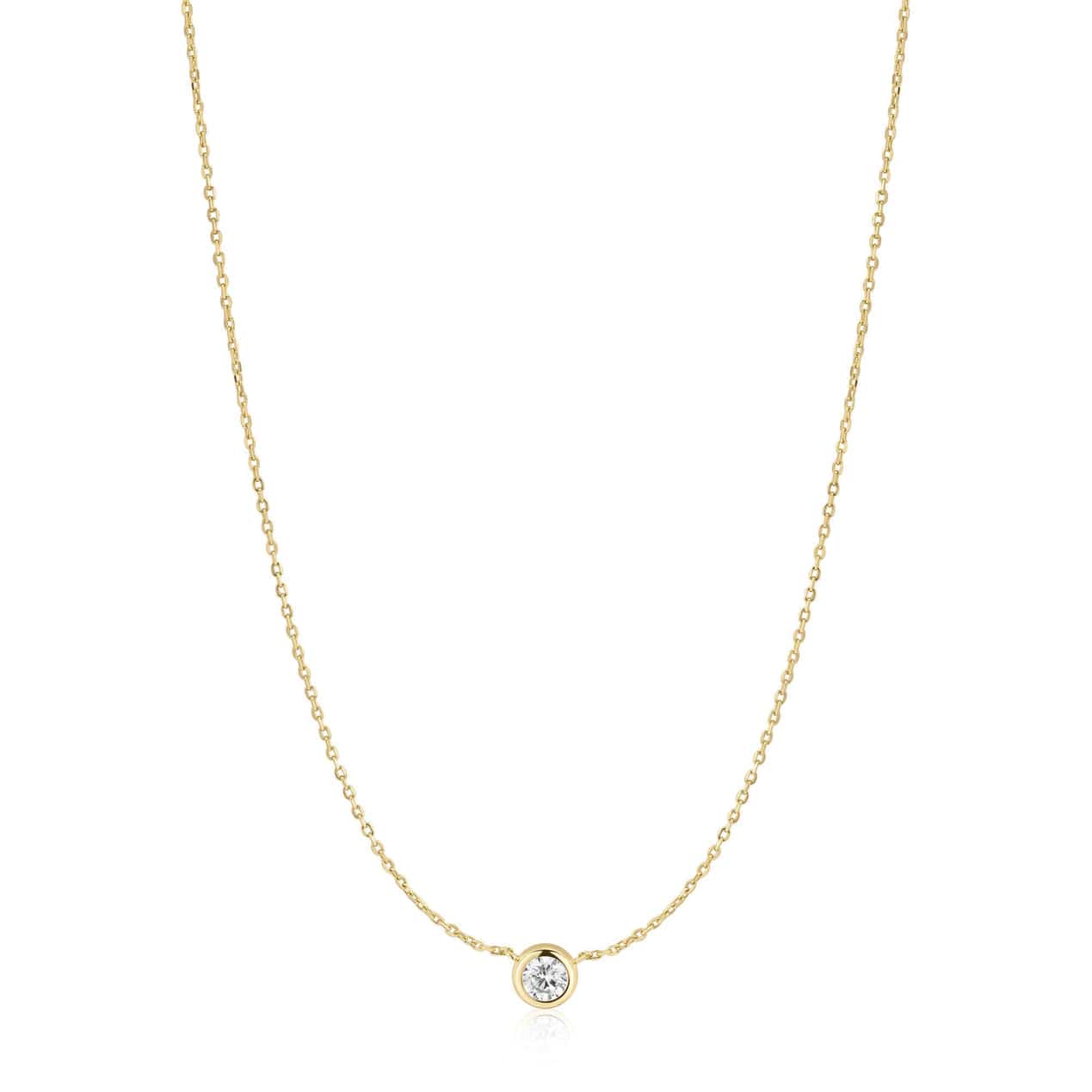 NKL-GPL Gold Just You Solitaire Necklace